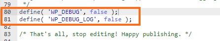 wp-confiq edit website debug